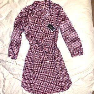 NWT Juicy Couture Regal Shadow Tile Geo Shirtdress
